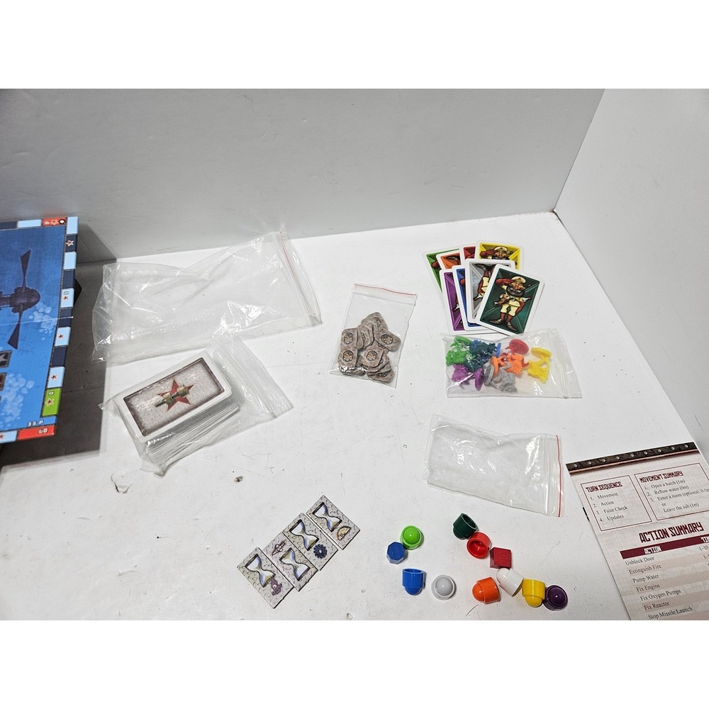 Red November Board Game Cooperative Gnome Submarine Survival Missing One Piece - Picture 8 of 9